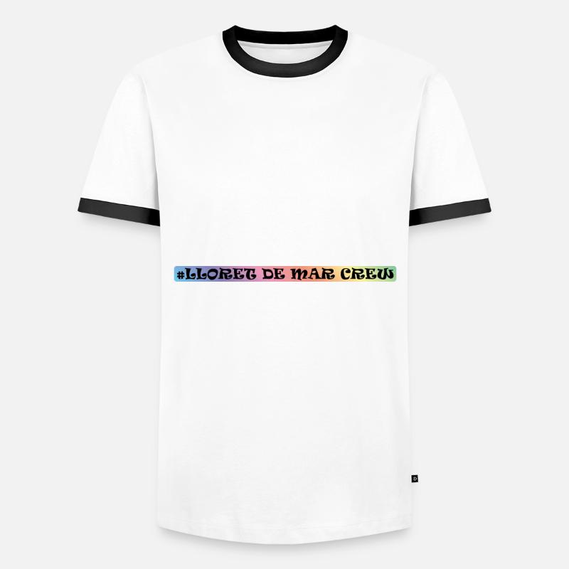 Lloret De Mar Crew - Männer Kontrast-T-Shirt - Weiß/Schwarz