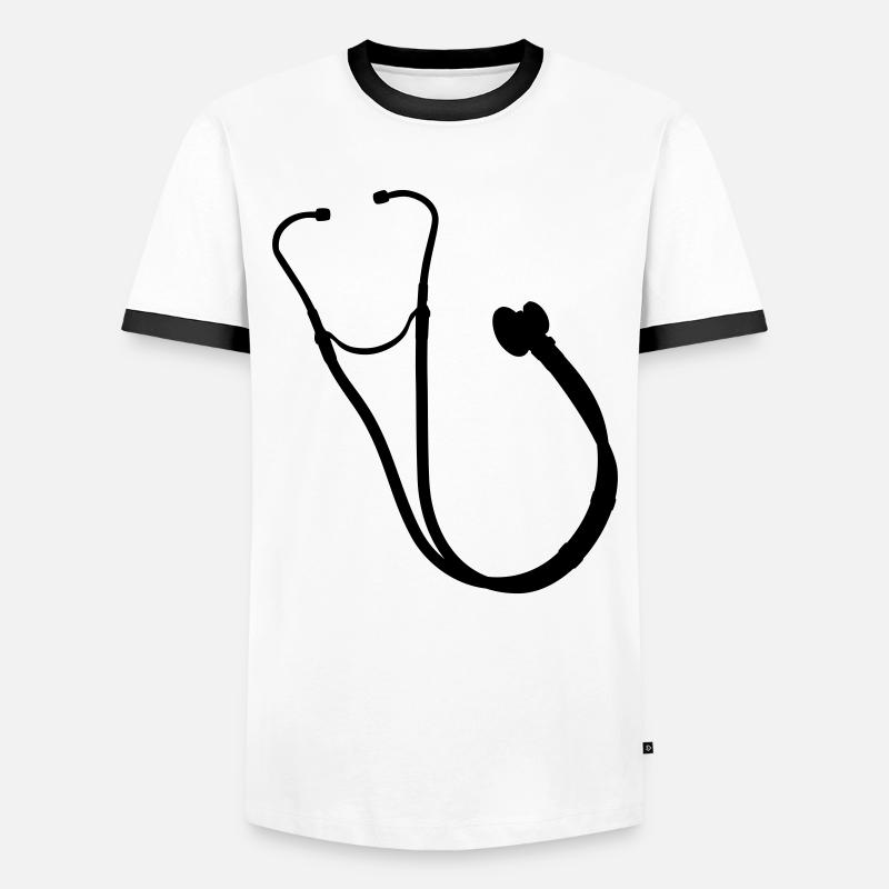 stetoscope profession - Men's Ringer Shirt - white/black