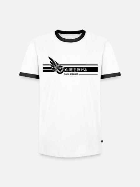 SHINZOU WHERE SASAGEYO - Men's Ringer Shirt - white/black