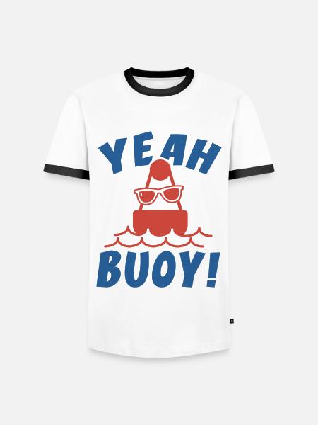 Yeah Buoy! - Men's Ringer Shirt - white/black