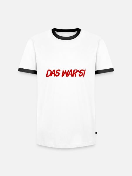 endlich vorbei - Männer Kontrast-T-Shirt - Weiß/Schwarz