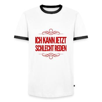schlechter Zeitpunkt - Männer Kontrast-T-Shirt - Weiß/Schwarz - Vorne - AI Model Female 172 light (172cm) & AI Model Male 178 dark (178cm)