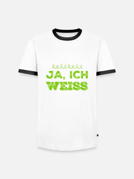 ist mir klar - Männer Kontrast-T-Shirt - Weiß/Schwarz