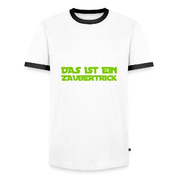 ich mag Zauberei - Männer Kontrast-T-Shirt - Weiß/Schwarz - Vorne - AI Model Female 172 light (172cm) & AI Model Male 178 dark (178cm)