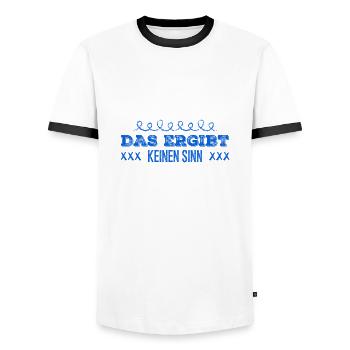 das sehe ich kritsich - Männer Kontrast-T-Shirt - Weiß/Schwarz - Vorne - AI Model Female 172 light (172cm) & AI Model Male 178 dark (178cm)