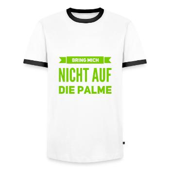 bleib locker - Männer Kontrast-T-Shirt - Weiß/Schwarz - Vorne - AI Model Female 172 light (172cm) & AI Model Male 178 dark (178cm)