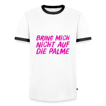 Stress mich nicht - Männer Kontrast-T-Shirt - Weiß/Schwarz - Vorne - AI Model Female 172 light (172cm) & AI Model Male 178 dark (178cm)