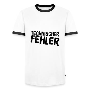 technischer Fehler - Männer Kontrast-T-Shirt - Weiß/Schwarz - Vorne - AI Model Female 172 light (172cm) & AI Model Male 178 dark (178cm)