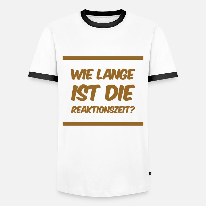 wie schnell wird reagiert? - Männer Kontrast-T-Shirt - Weiß/Schwarz