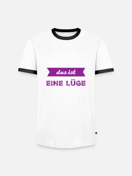 Lügen sind blöd - Männer Kontrast-T-Shirt - Weiß/Schwarz