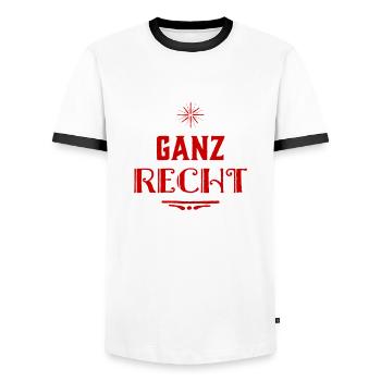 volle Zustimmung - Männer Kontrast-T-Shirt - Weiß/Schwarz - Vorne - AI Model Female 172 light (172cm) & AI Model Male 178 dark (178cm)