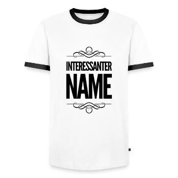 Toller Name - Männer Kontrast-T-Shirt - Weiß/Schwarz - Vorne - AI Model Female 172 light (172cm) & AI Model Male 178 dark (178cm)