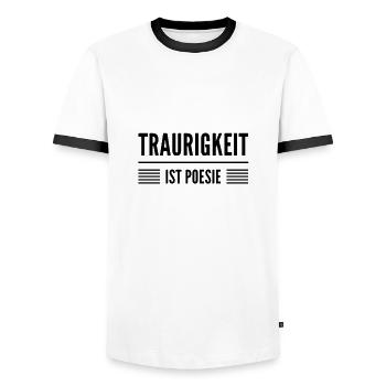 Trauer ist Heilung - Männer Kontrast-T-Shirt - Weiß/Schwarz - Vorne - AI Model Female 172 light (172cm) & AI Model Male 178 dark (178cm)