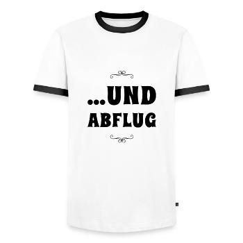 legen wir los - Männer Kontrast-T-Shirt - Weiß/Schwarz - Vorne - AI Model Female 172 light (172cm) & AI Model Male 178 dark (178cm)