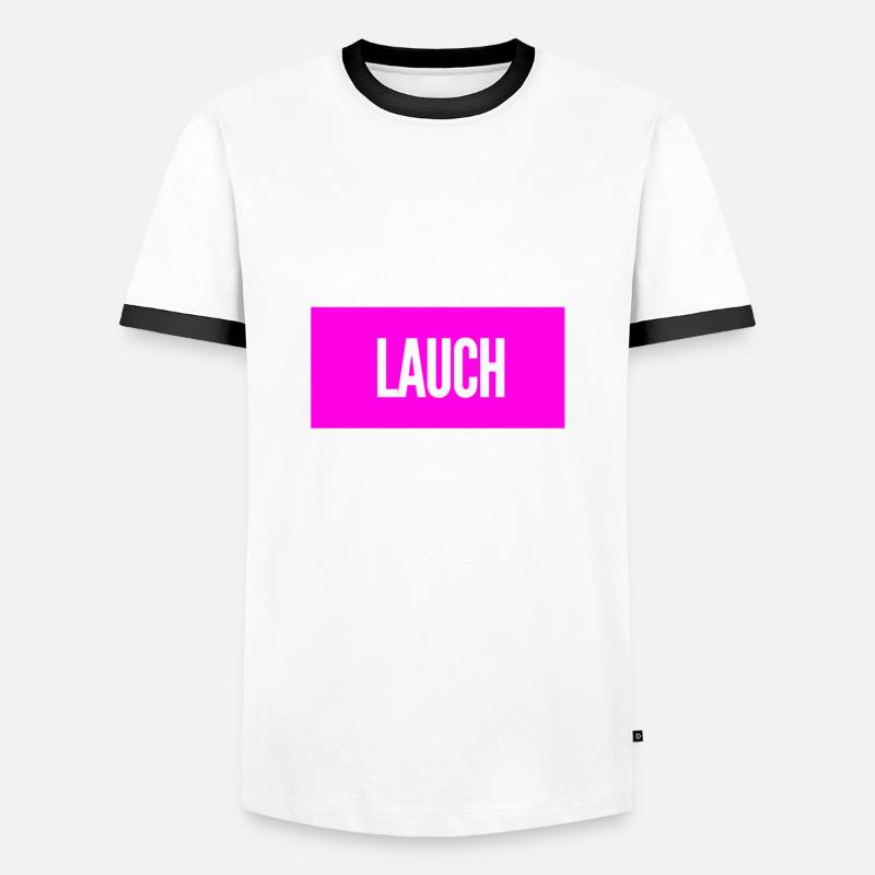 ich bin ein echter Lauch - Männer Kontrast-T-Shirt - Weiß/Schwarz