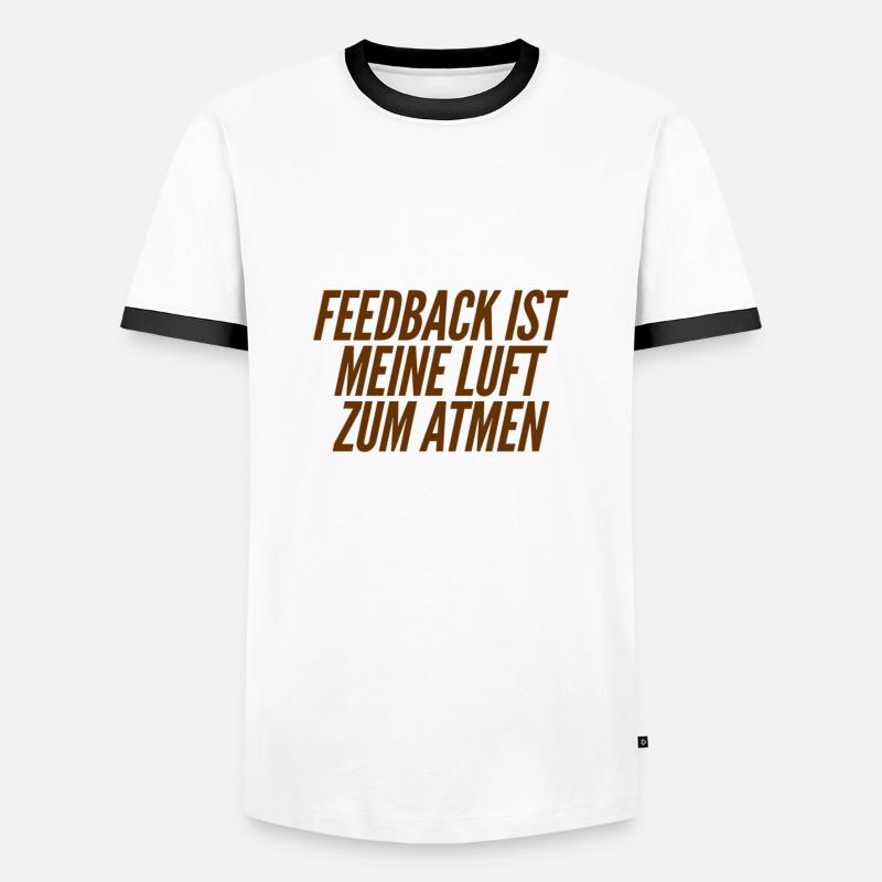 Feedback ist spitze - Männer Kontrast-T-Shirt - Weiß/Schwarz
