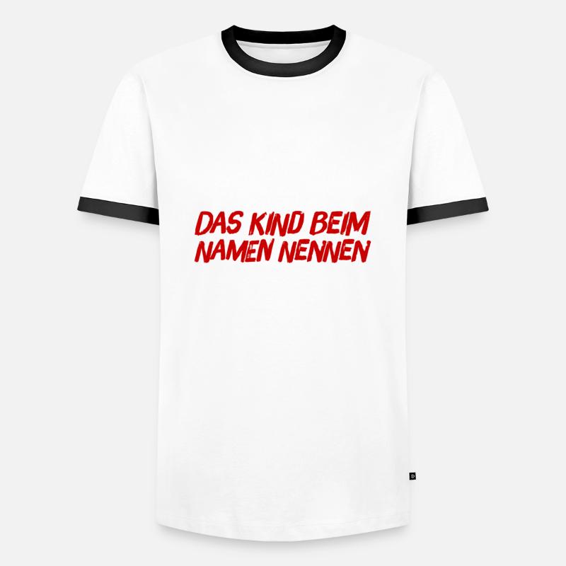 Redlichkeit - Männer Kontrast-T-Shirt - Weiß/Schwarz