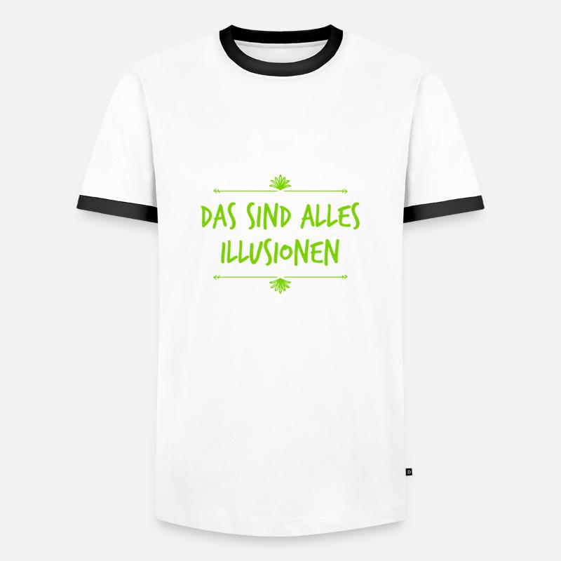 lass dich nicht täuschen - Männer Kontrast-T-Shirt - Weiß/Schwarz