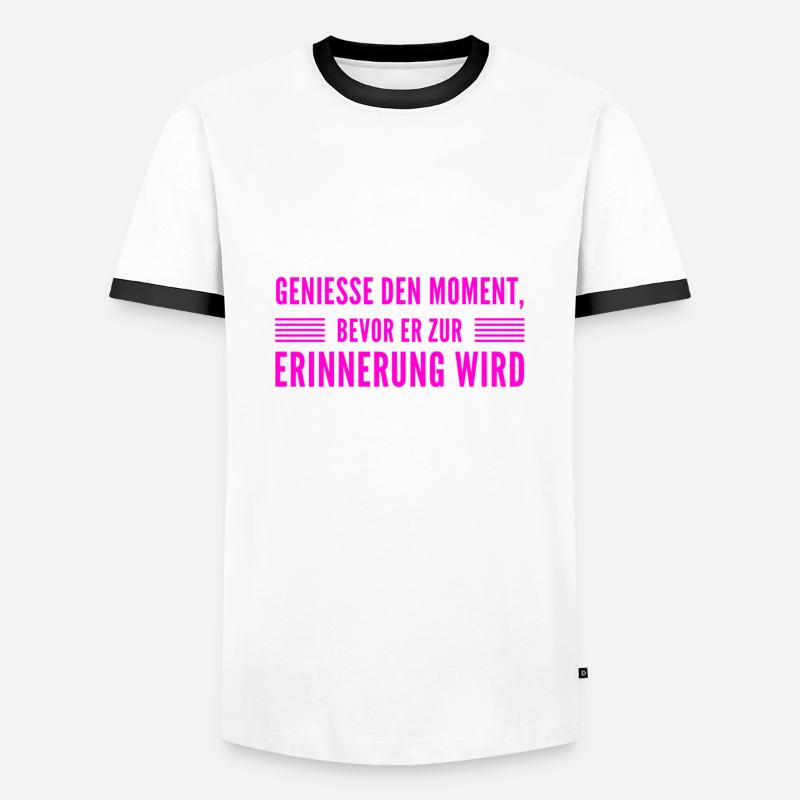 ich bin ein Genießer - Männer Kontrast-T-Shirt - Weiß/Schwarz