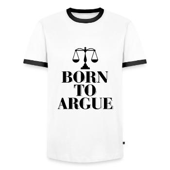 Lawyer | Lawyer lawyers law gift ideas - Men's Ringer Shirt - white/black - Front - AI Model Female 172 light (172cm) & AI Model Male 178 dark (178cm)