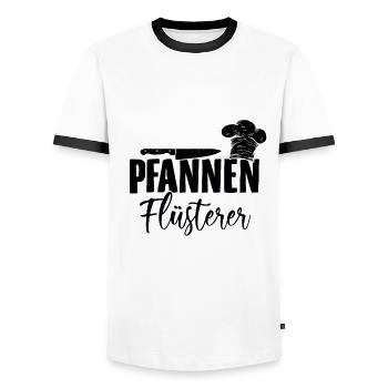 Kochen | Koch Köche Küchenchef Hobbykoch Geschenke - Männer Kontrast-T-Shirt - Weiß/Schwarz - Vorne - AI Model Female 172 light (172cm) & AI Model Male 178 dark (178cm)