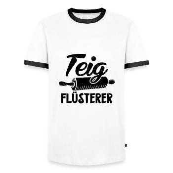 Bäcker Sprüche | Ausbildung Beruf Backen Geschenke - Männer Kontrast-T-Shirt - Weiß/Schwarz - Vorne - AI Model Female 172 light (172cm) & AI Model Male 178 dark (178cm)