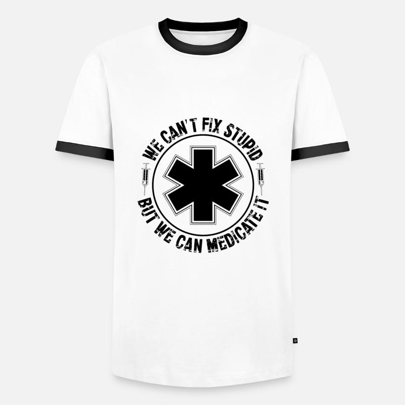 Pharmacists | Pharmacist gift ideas - Men's Ringer Shirt - white/black