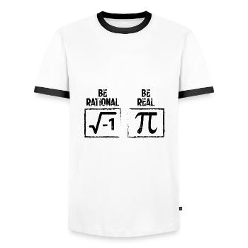 Mathematician algebra | Math teacher gifts - Men's Ringer Shirt - white/black - Front - AI Model Female 172 light (172cm) & AI Model Male 178 dark (178cm)