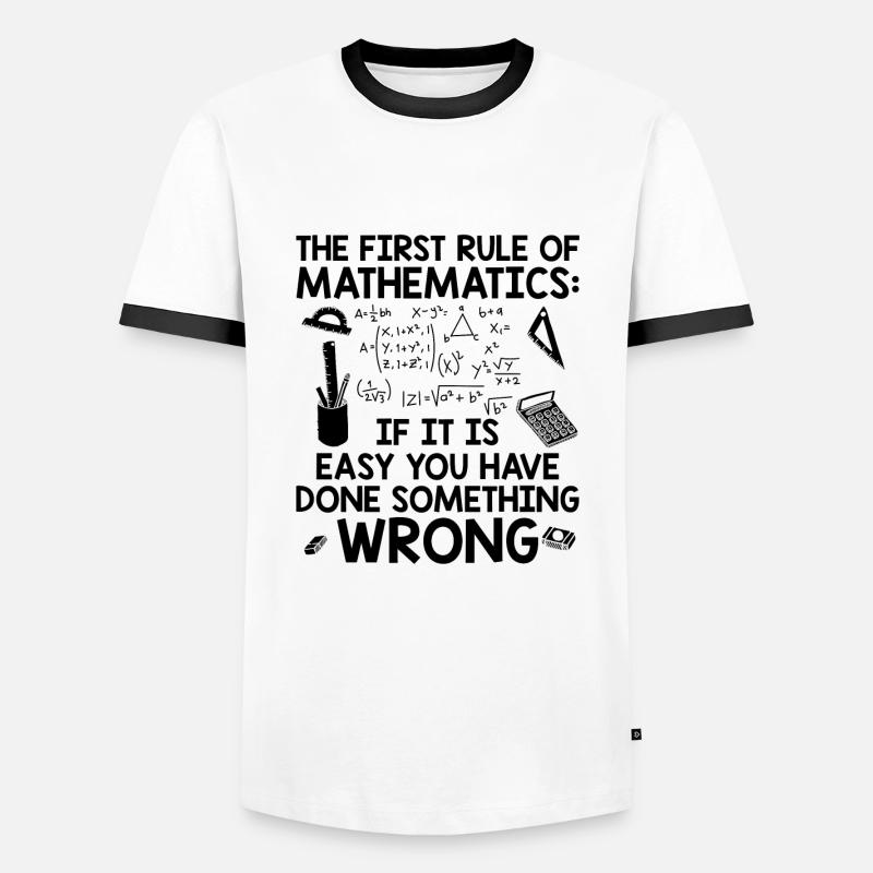 Mathematiker Studium | Mathe Mathematik Geschenke - Männer Kontrast-T-Shirt - Weiß/Schwarz