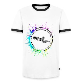 Screwdriver Symbol Tool - Men's Ringer Shirt - white/black - Front - AI Model Female 172 light (172cm) & AI Model Male 178 dark (178cm)