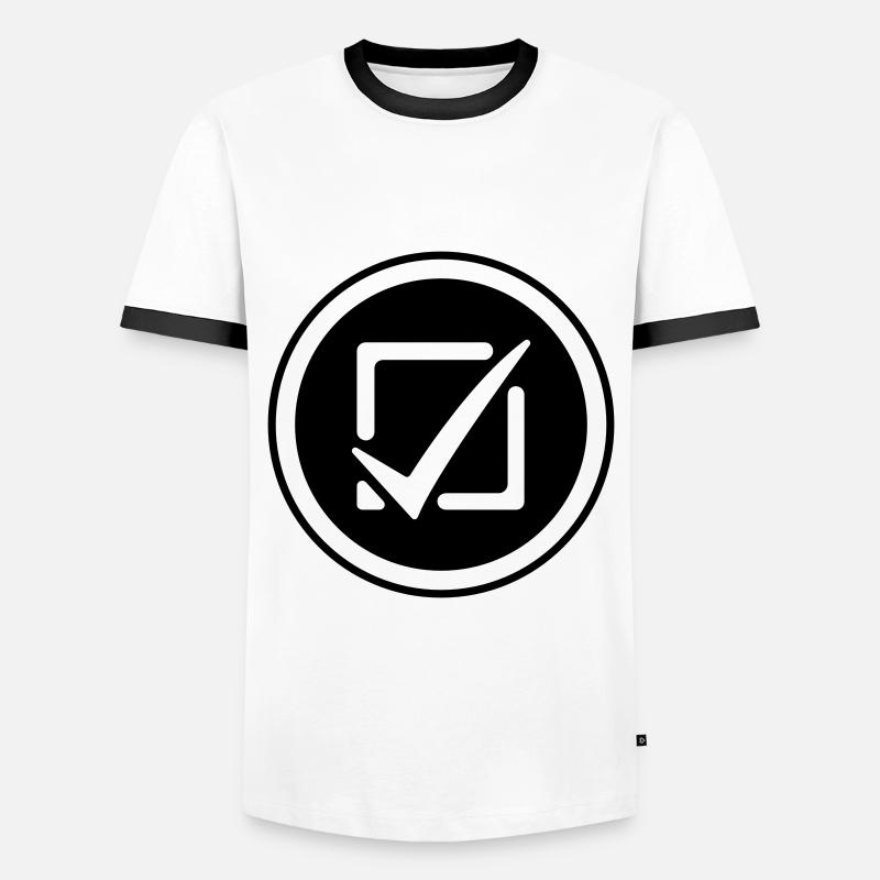 Tick the box - Men's Ringer Shirt - white/black