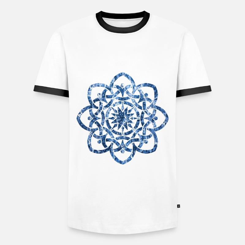 celtic knot 19 e 206 - Men's Ringer Shirt - white/black