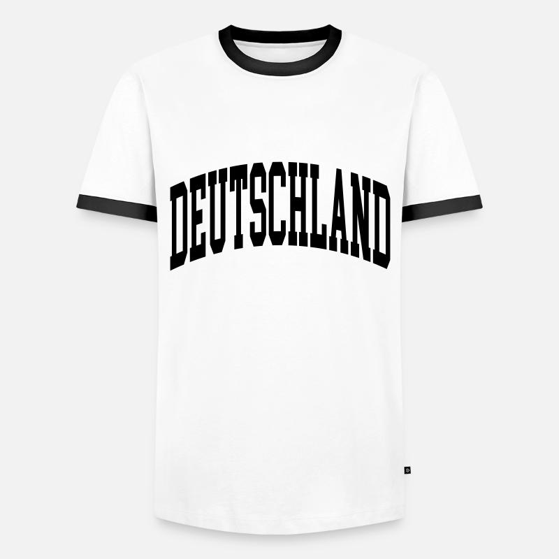 Germany - Men's Ringer Shirt - white/black