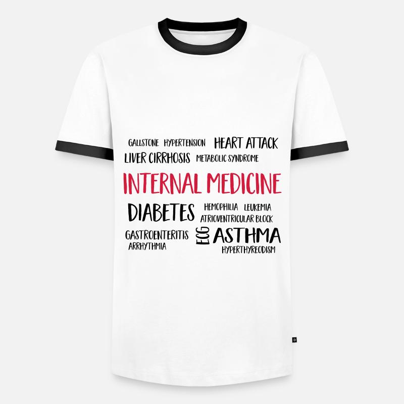 internal medicine - Men's Ringer Shirt - white/black