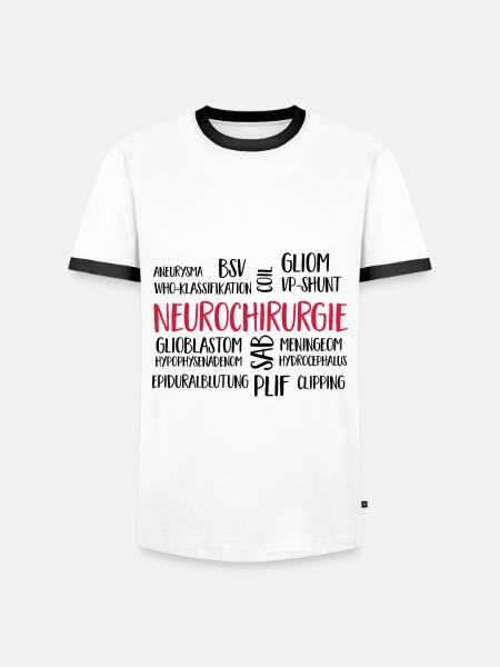 neurosurgery cloud - Men's Ringer Shirt - white/black