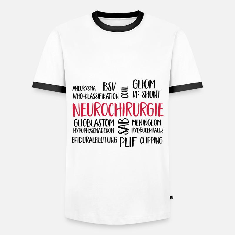 neurosurgery cloud - Men's Ringer Shirt - white/black