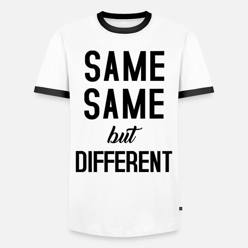Same Same - Männer Kontrast-T-Shirt - Weiß/Schwarz