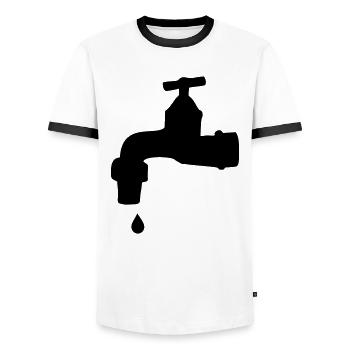 Robinet - T-shirt contrasté Homme - blanc/noir - Devant - AI Model Female 172 light (172cm) & AI Model Male 178 dark (178cm)