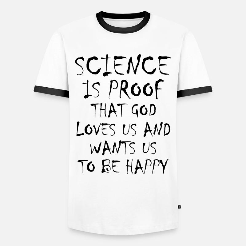 Science is Proof - Männer Kontrast-T-Shirt - Weiß/Schwarz