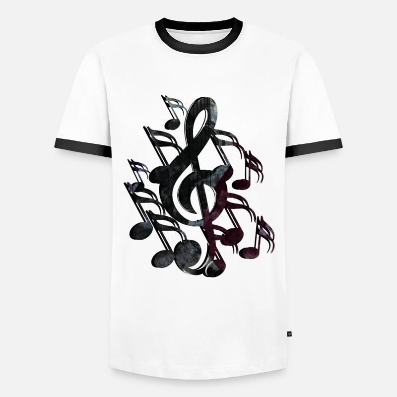 Clef Notes - Men's Ringer Shirt - white/black