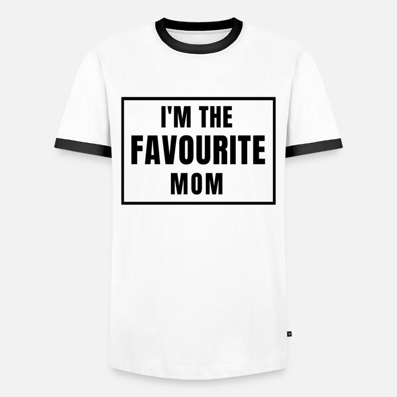 Ich bin die Lieblingsmutter - Männer Kontrast-T-Shirt - Weiß/Schwarz