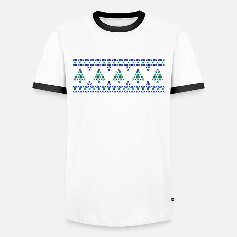 Christmas tree - Männer Kontrast-T-Shirt - Weiß/Schwarz