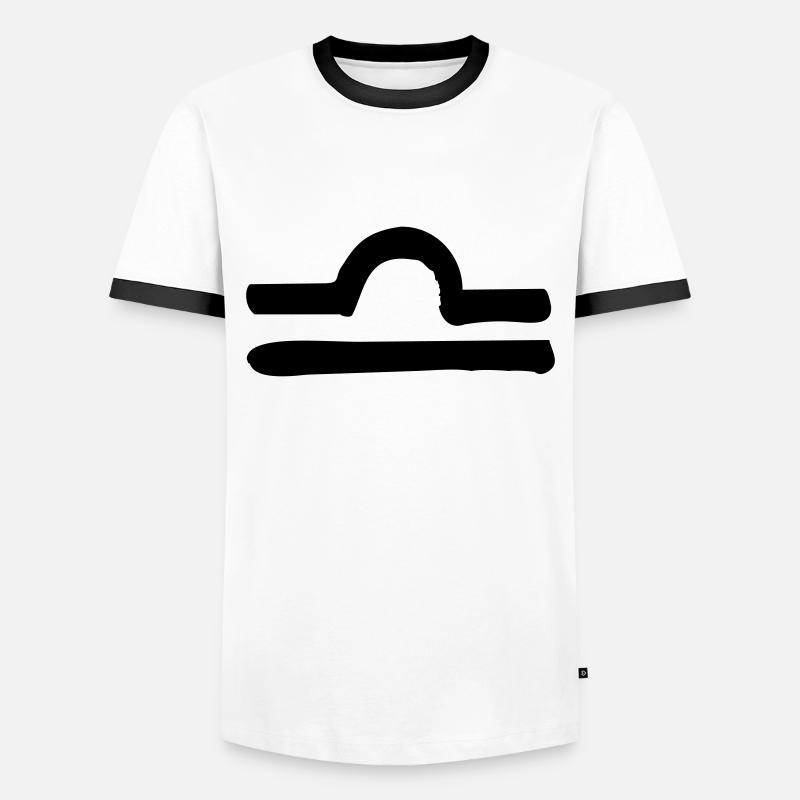 libra zodiac - Männer Kontrast-T-Shirt - Weiß/Schwarz