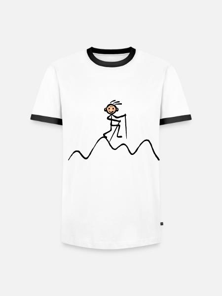 Wandern Berge Hügel Adrenalin - Männer Kontrast-T-Shirt - Weiß/Schwarz