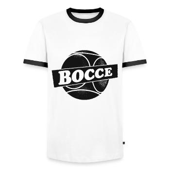 Bocce Ball mit Jack Bocci Game Bocce - Männer Kontrast-T-Shirt - Weiß/Schwarz - Vorne - AI Model Female 172 light (172cm) & AI Model Male 178 dark (178cm)