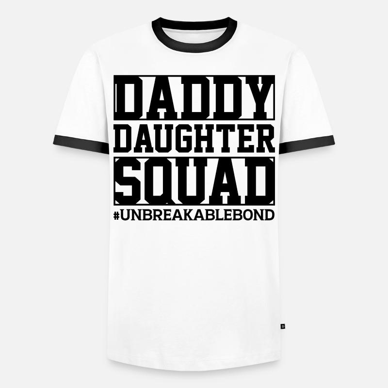 Daddy Daughter Squad Unbreakable Bond - Männer Kontrast-T-Shirt - Weiß/Schwarz