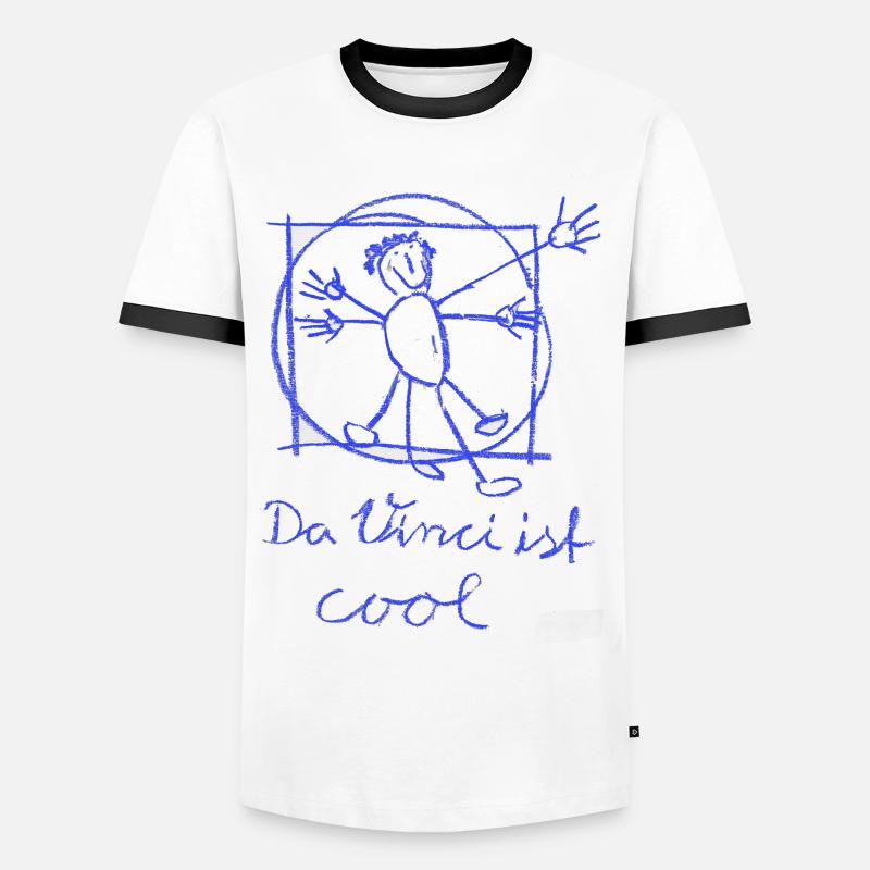 Da Vinci's cool - Men's Ringer Shirt - white/black
