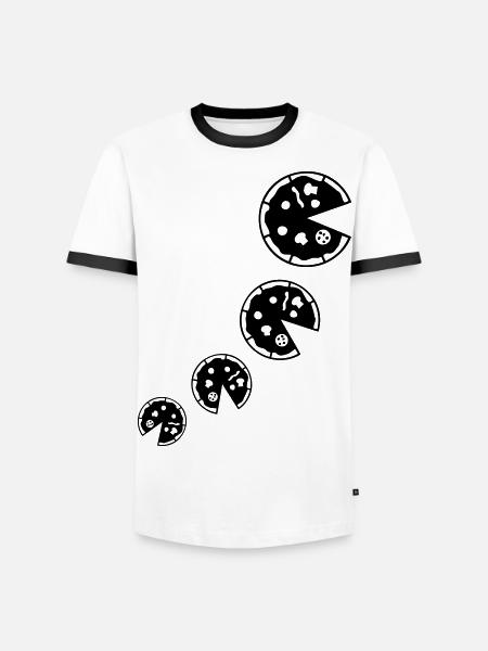 Pizza pizza - Men's Ringer Shirt - white/black
