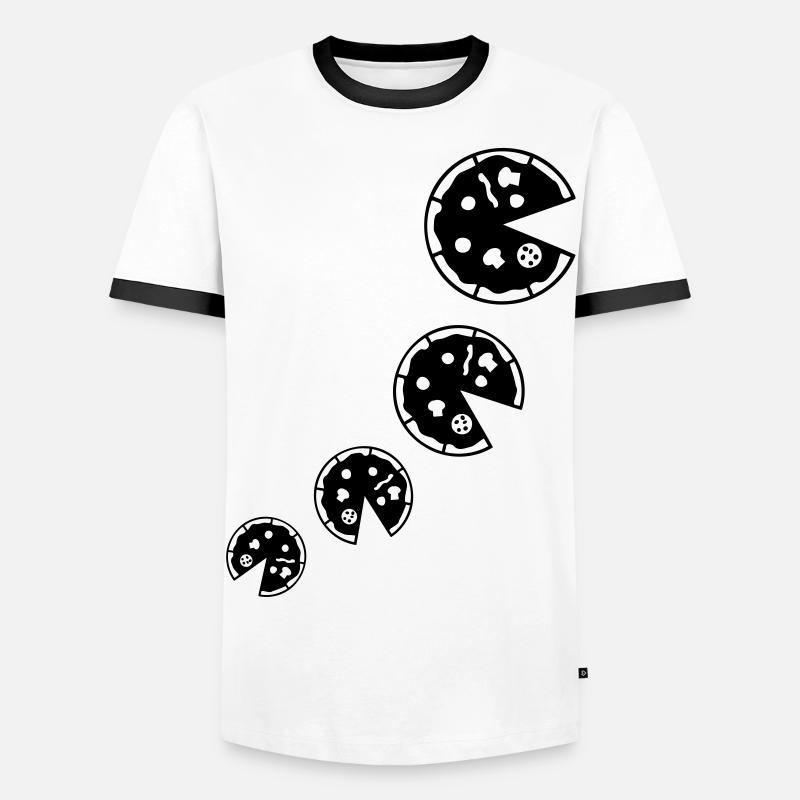 Pizza pizza - Men's Ringer Shirt - white/black