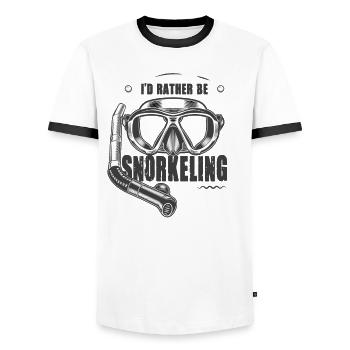 Snorkeling Diving I'd rather be snorkeling - Men's Ringer Shirt - white/black - Front - AI Model Female 172 light (172cm) & AI Model Male 178 dark (178cm)